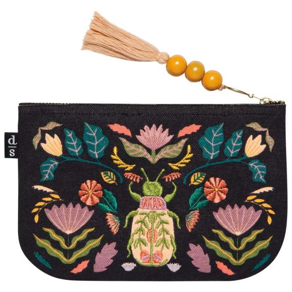 Embroidered Amulet Zip Pouch