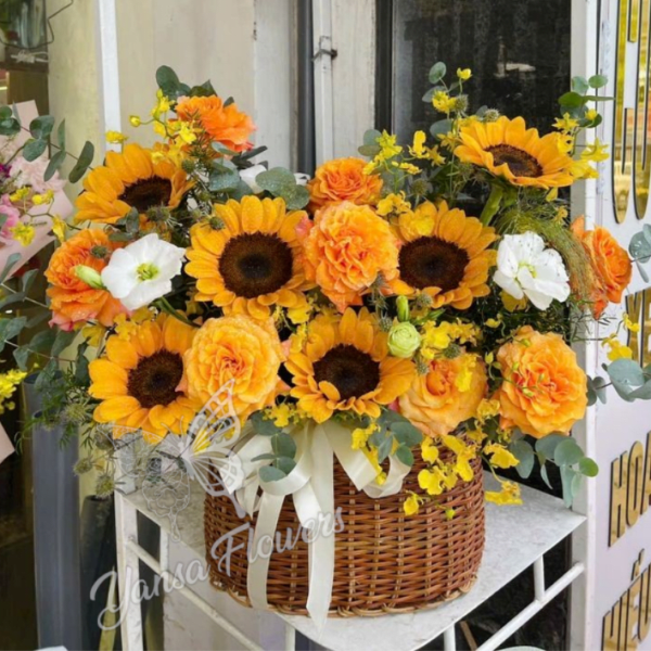 Sunshine Fresh Flower Basket