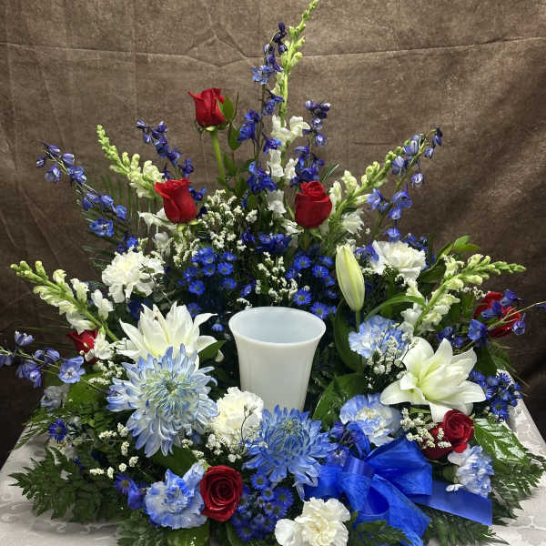 Patriotic Urn Wreath
