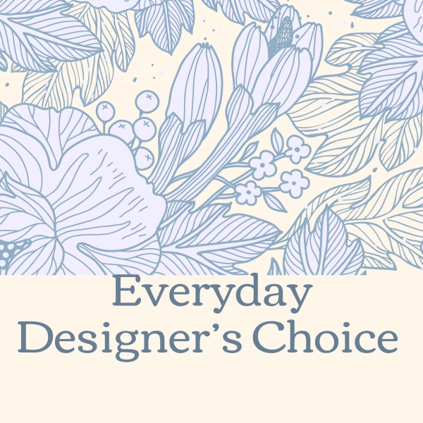 Pastel floral illustration with the words Everyday Designer's Choice