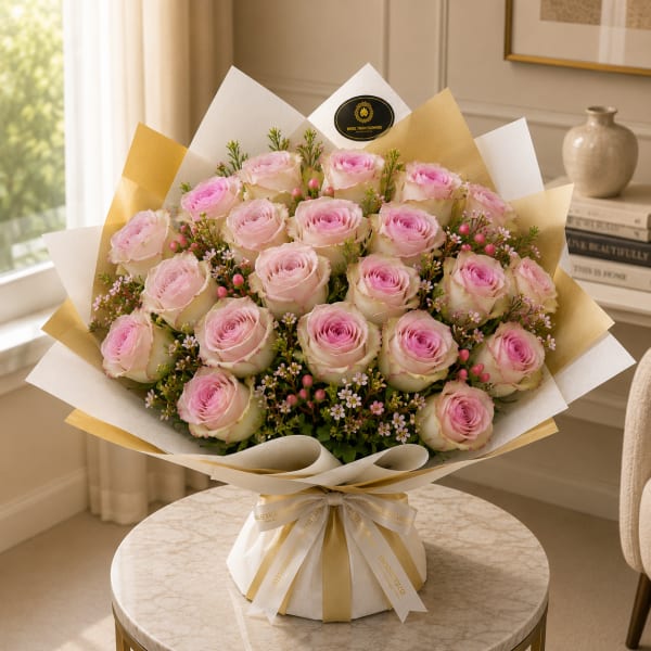 2 Dozen Handheld Bouquet - Blush