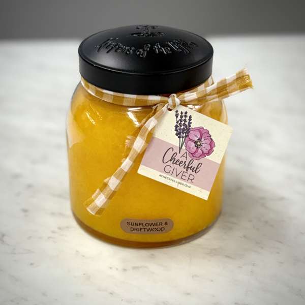 34 Oz Jar Candle - Sunflower and Driftwood