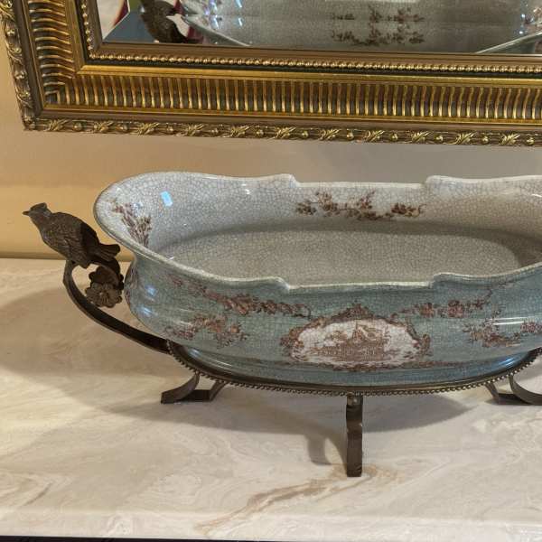 Porcelain Centerpiece Planter Cachepot
