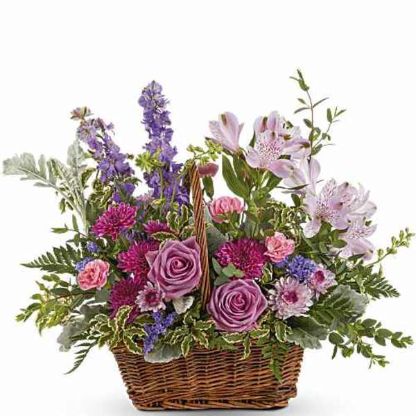 Lavender Meadow Basket Bouquet