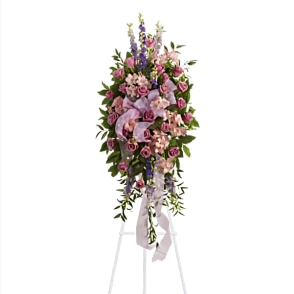 Pink Funeral Standing Spray