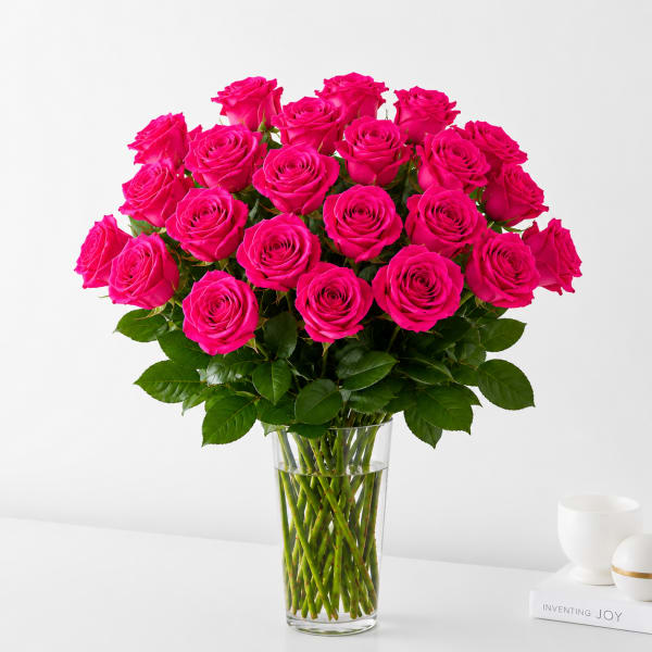 Two Dozen Hot Pink Roses