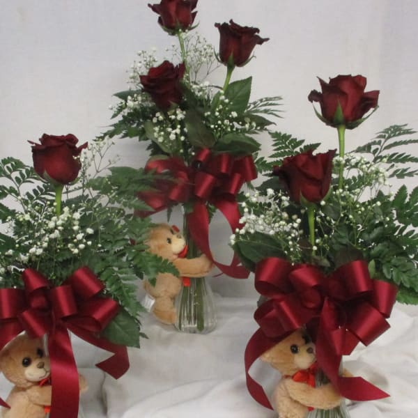 Rose Bear Hug - Red