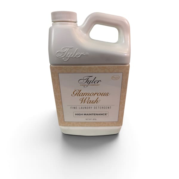 Bottle of Tyler Glamorous Wash laundry detergent in a cardboard sleeve