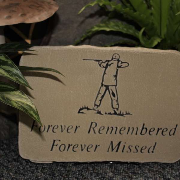 Memorial plaque with the words Forever Remembered Forever Missed