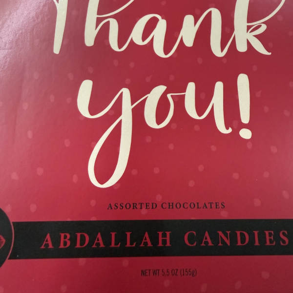 Abdallah Thank You Chocolates