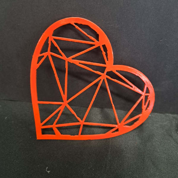 Metal Heart wall hanger Geometric
