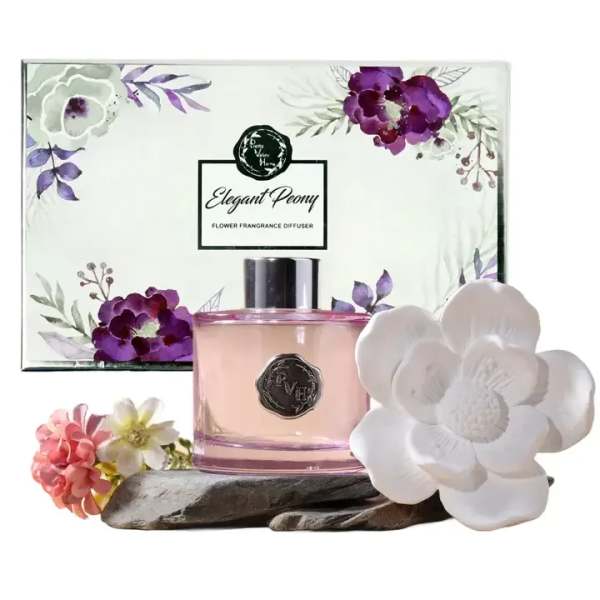 Magnolia Flower Diffuser Gift Set - Elegant Peony