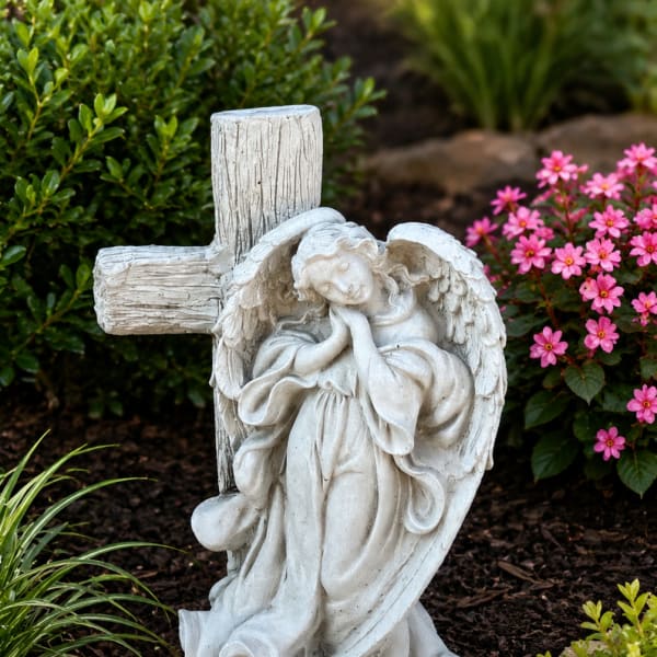 Angel of Peace Cross Statue