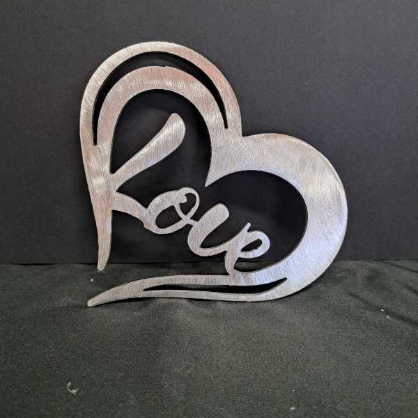 Metal Heart wall hanger Love