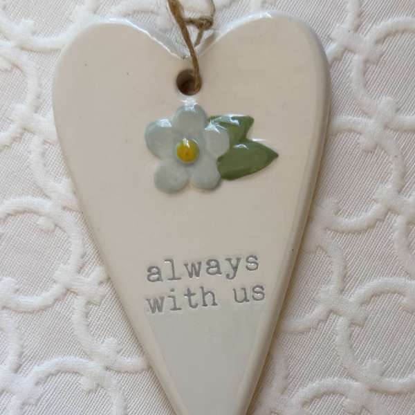 Always With Us Ceramic Heart