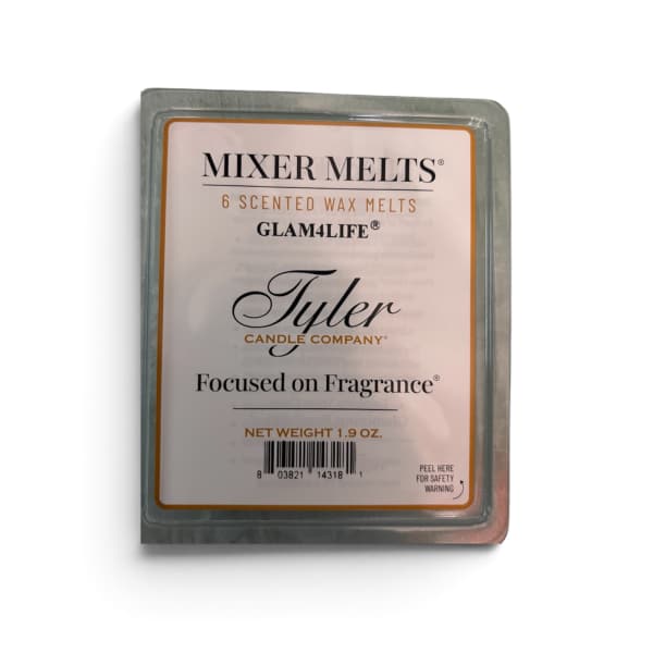 Pack of scented wax melts in a plastic clamshell container