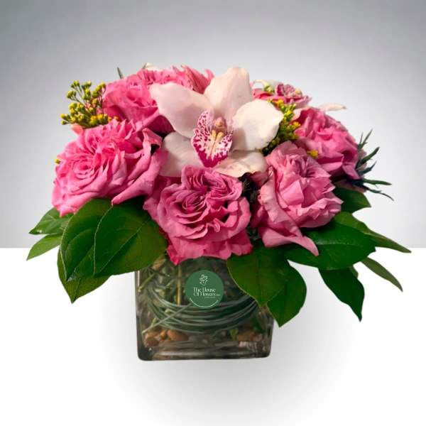 Pink Garden Orchid Arrangement by The House of Flowers