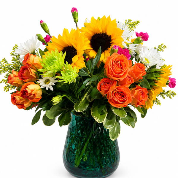 Sunset sunflowers deligh