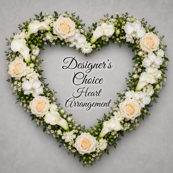 Sacred White Heart Arrangement