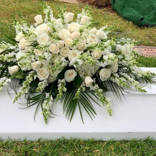 Elegant White Casket