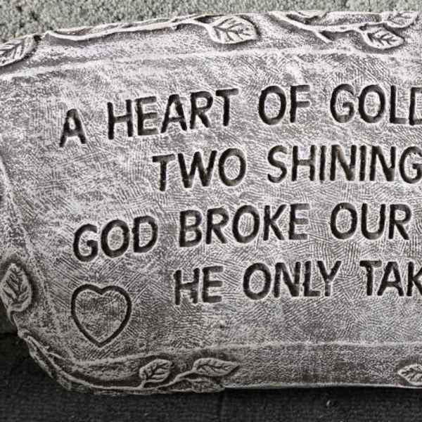 Garden Bench “ A heart of gold stopped beating”