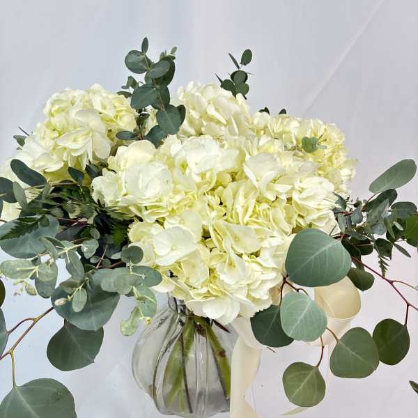 Hydrangeas in Gold Bouquet