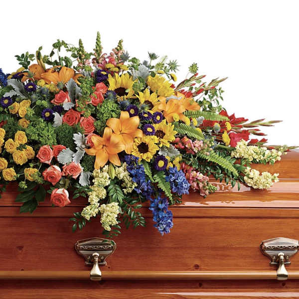 Colorful Reflection Casket Spray