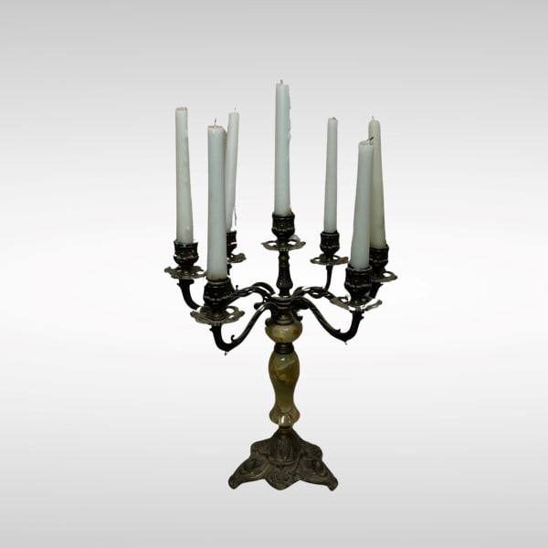 5 arm brass candle holder Italian