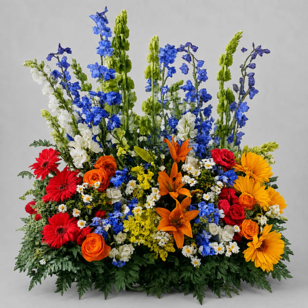Colorful Tribute Table Arrangement