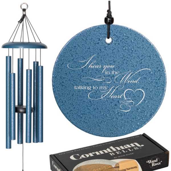 Corinthian Bells I Hear You In The Wind 27" Wind Chime - Sky Blue