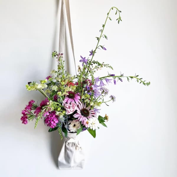 Mini Flower Tote and Flowers