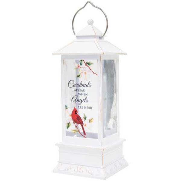 "CARDINALS" WATER GLITTER LANTERN