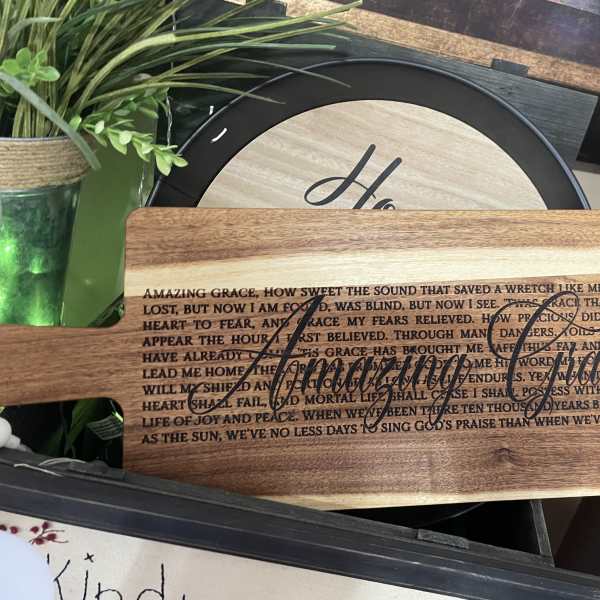 Amazing Grace Wood Board