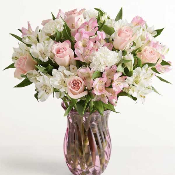 Blooming shine/ pink vase