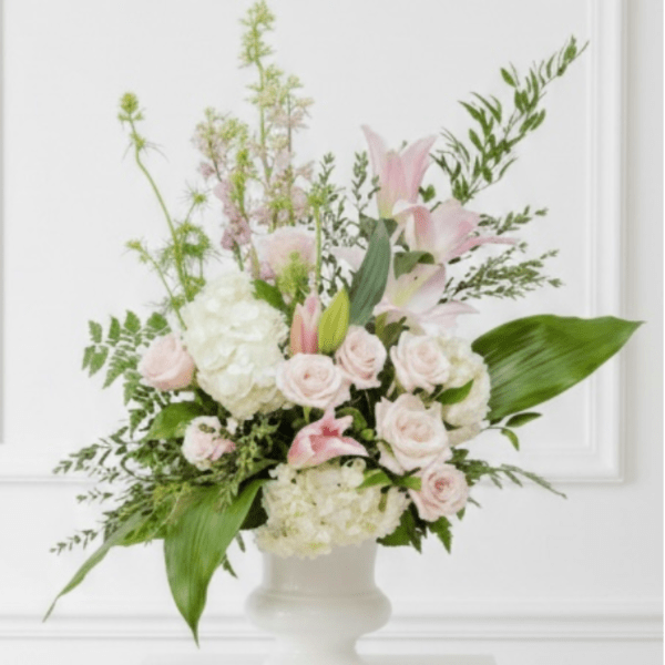White and Pink Urn