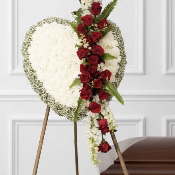 Red and White Closed Heart