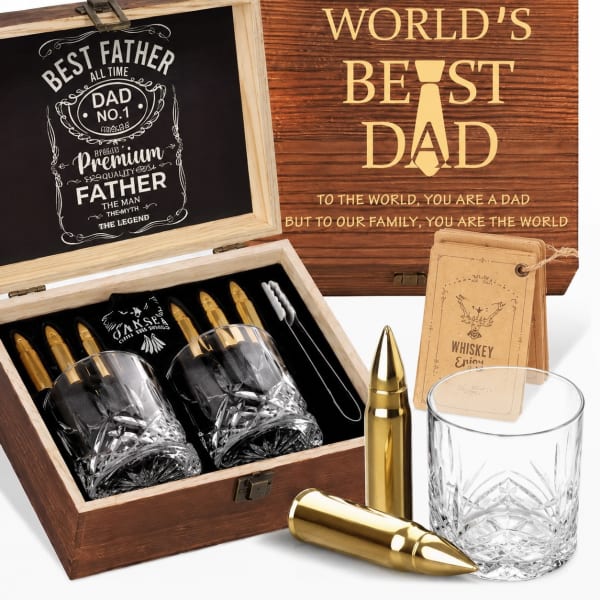Best Dad Luxury Glass Gift Set