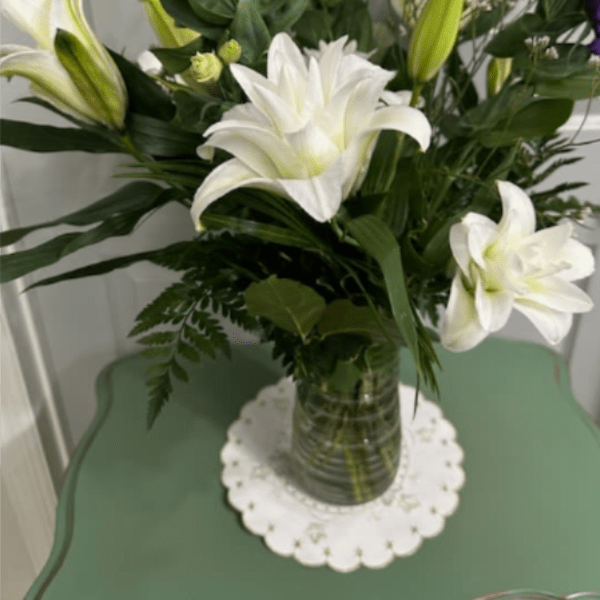 Double Bloom Lilies Arrangement