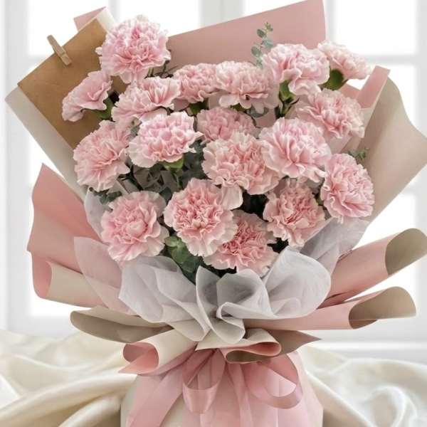 Luxury Carnation Bouquet – Premium Handcrafted Arrangement
