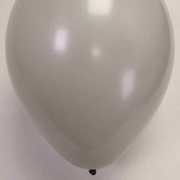 Single light gray balloon against a plain background