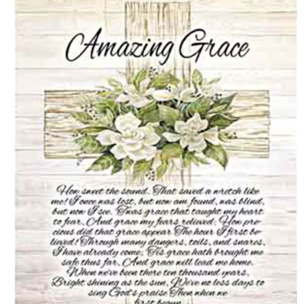 Amazing Grace Cross Throw