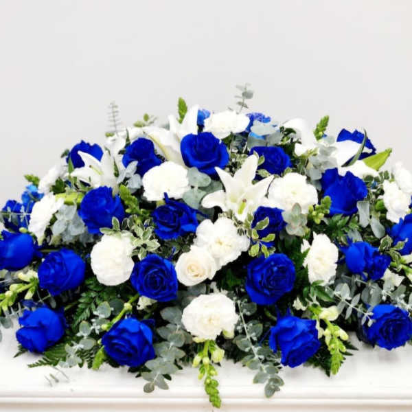 Cherished and Remembered Casket Spray