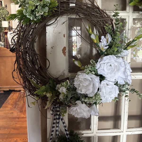 Spring Garden Silk Grapevine Wreath