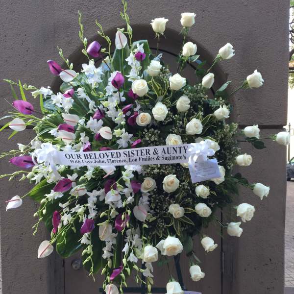 Full burst of half Roses and half Anthriums & Orchids - F30020