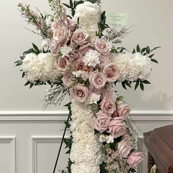 White and Pink Cross