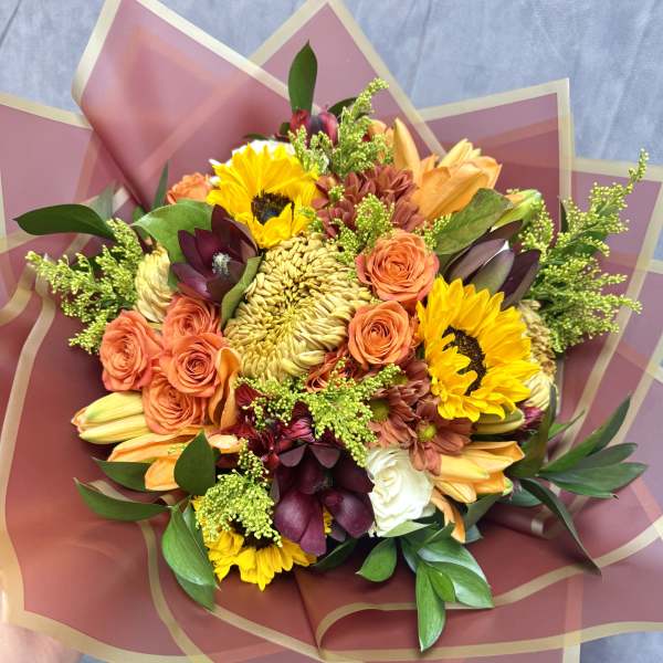 The Golden Fall Blooms Bouquet