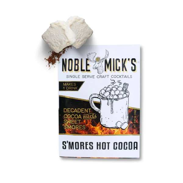 S'mores hot cocoa mix packet with marshmallows on top