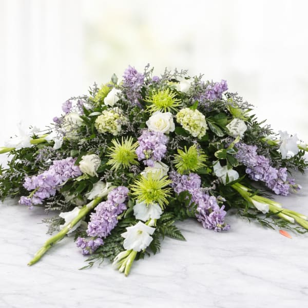 Serene Lavender Full Casket Spray
