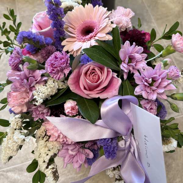 Pink and purple and beautiful arrangement