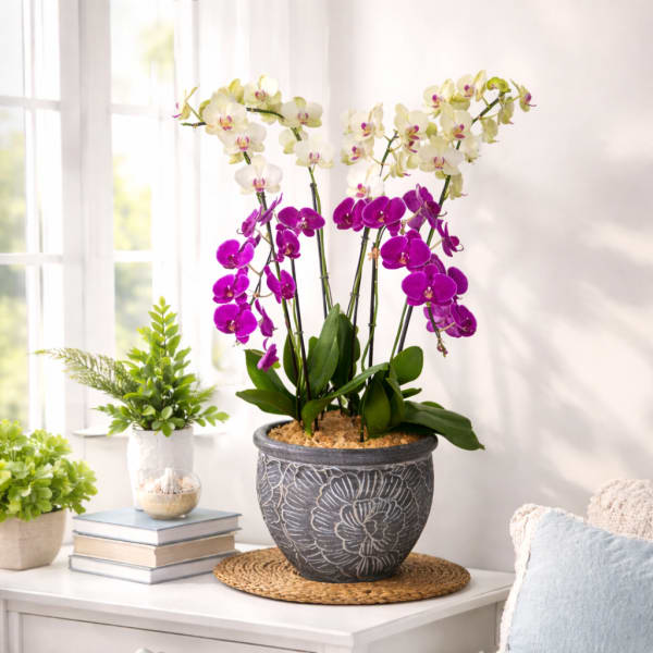 Premium Local Phalaenopsis Plant (6 Stems)